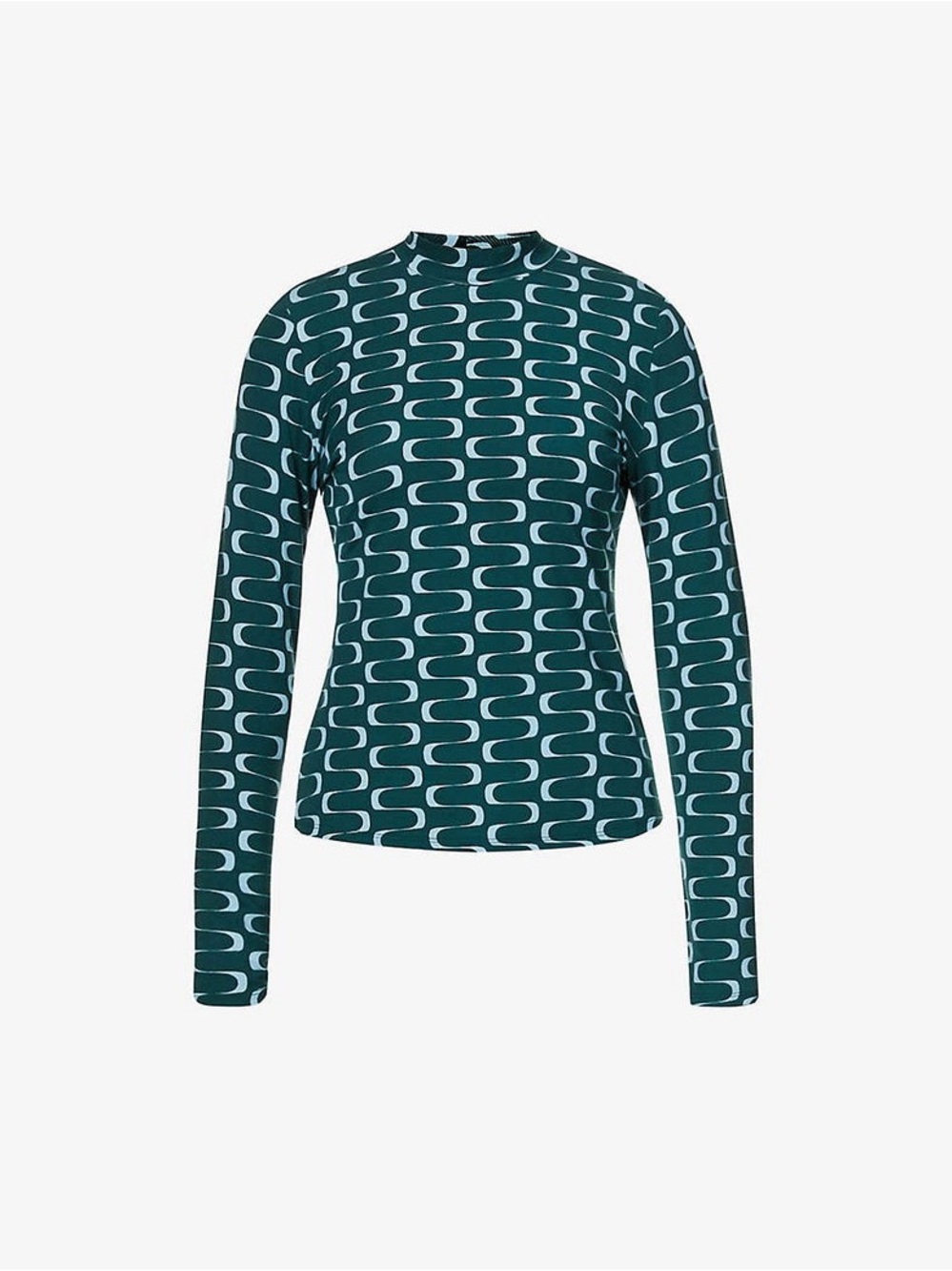 Bailey High-Neck Stretch-Woven Top